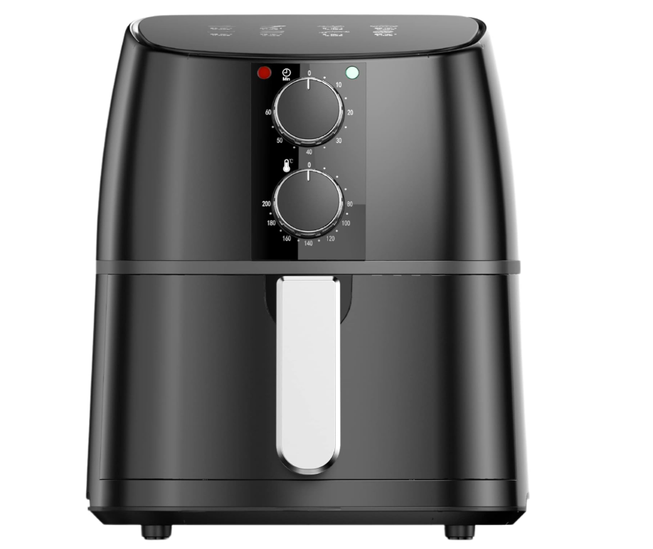 4L Air Fryer, Large 4L Oil Free Air Fryer for Home Use, Timer & Temperature Control, Non-stick Basket & Trivet Tray