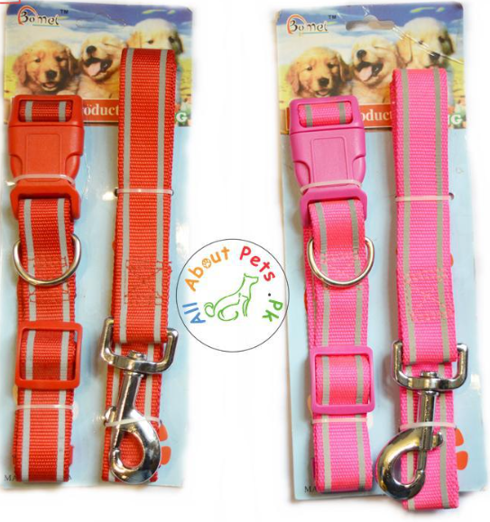 Bomei Reflective Strip Collar & Leash Set