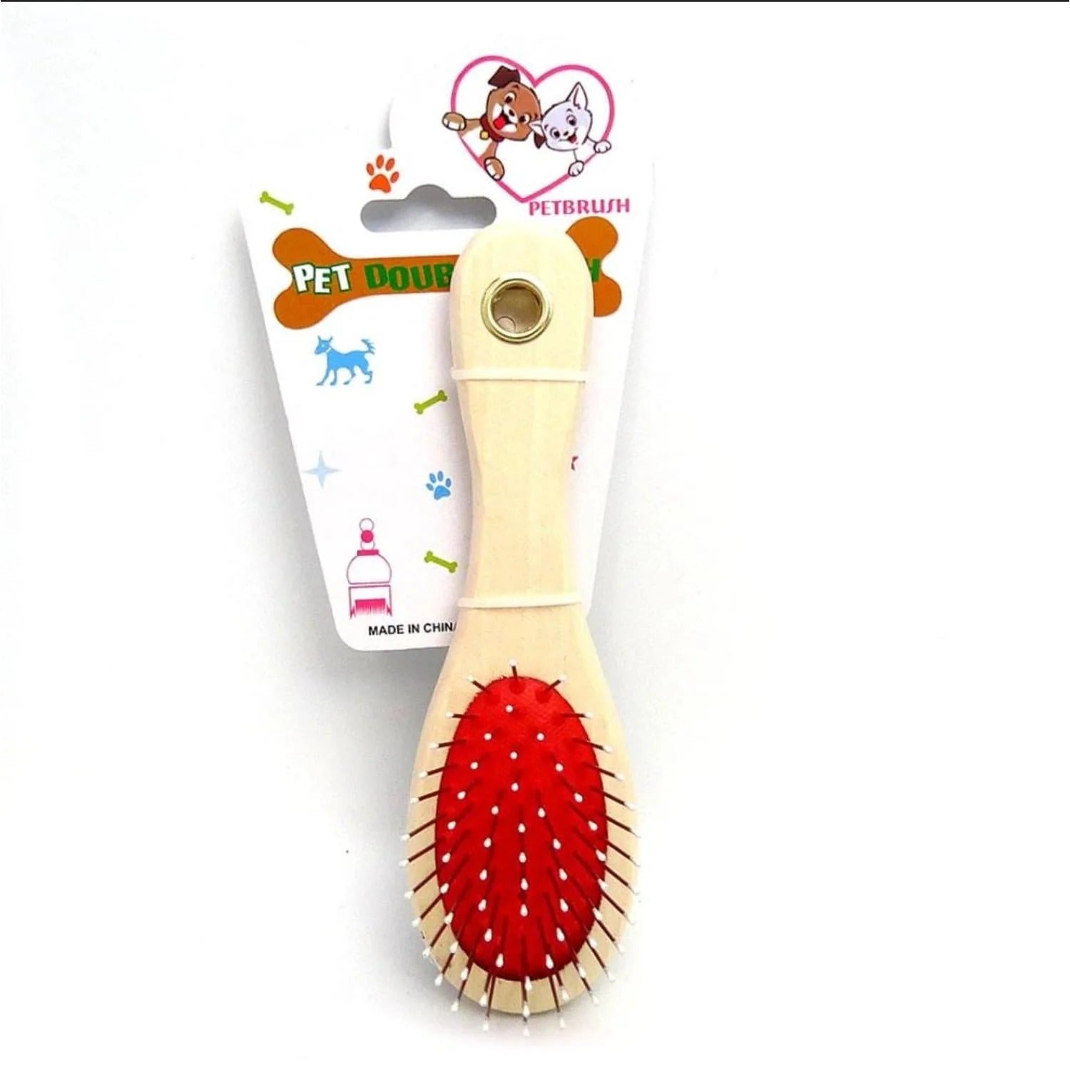 DOUBLE BRUSH 17CM FOR PETS