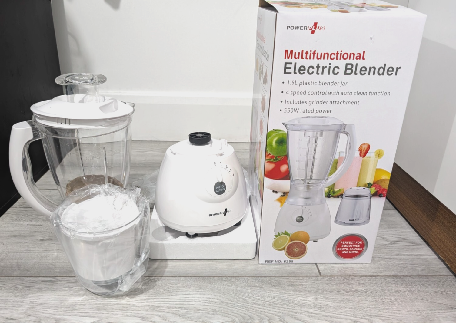 POWER PLUS - MULTIFUNCTIONAL ELECTRIC BLENDER 1.5L 550W