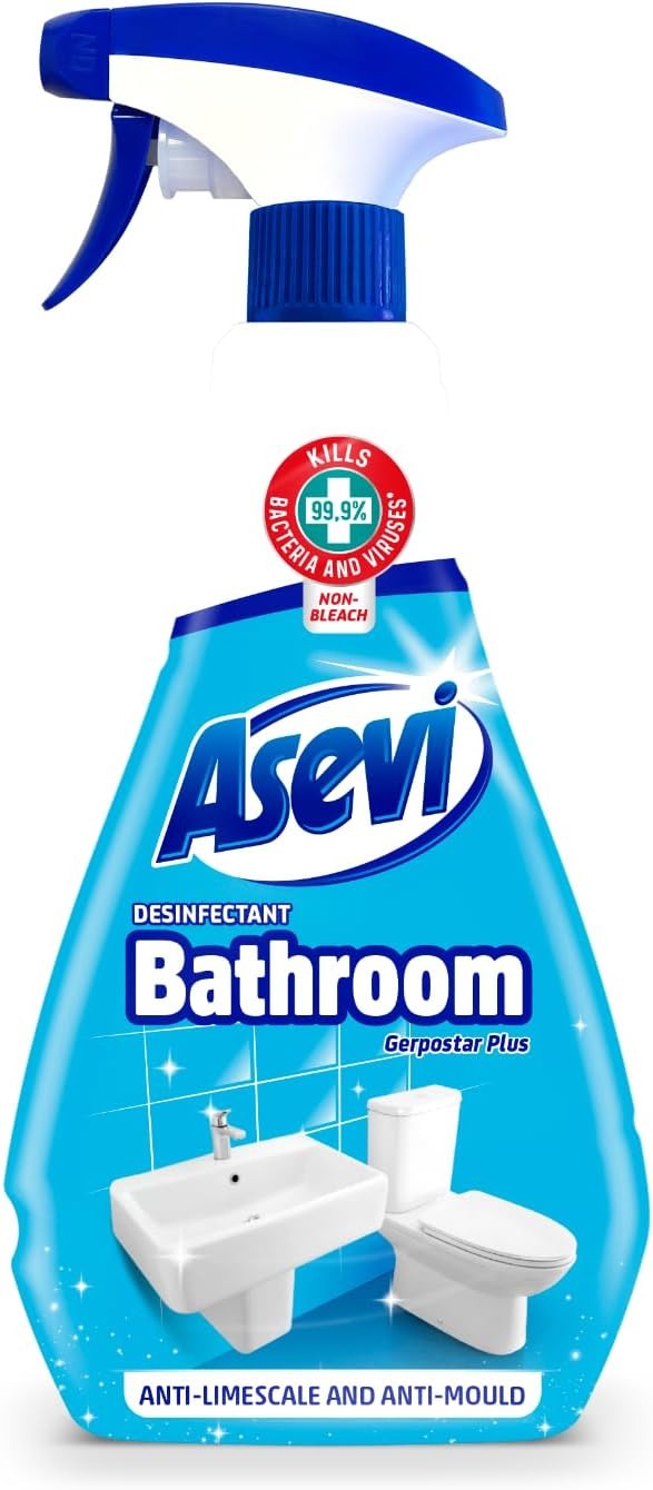 Asevi Bathroom Disinfectant Cleaning Spray, Antibacterial Spray, Mould Remover, Bathroom Spray, 720ml