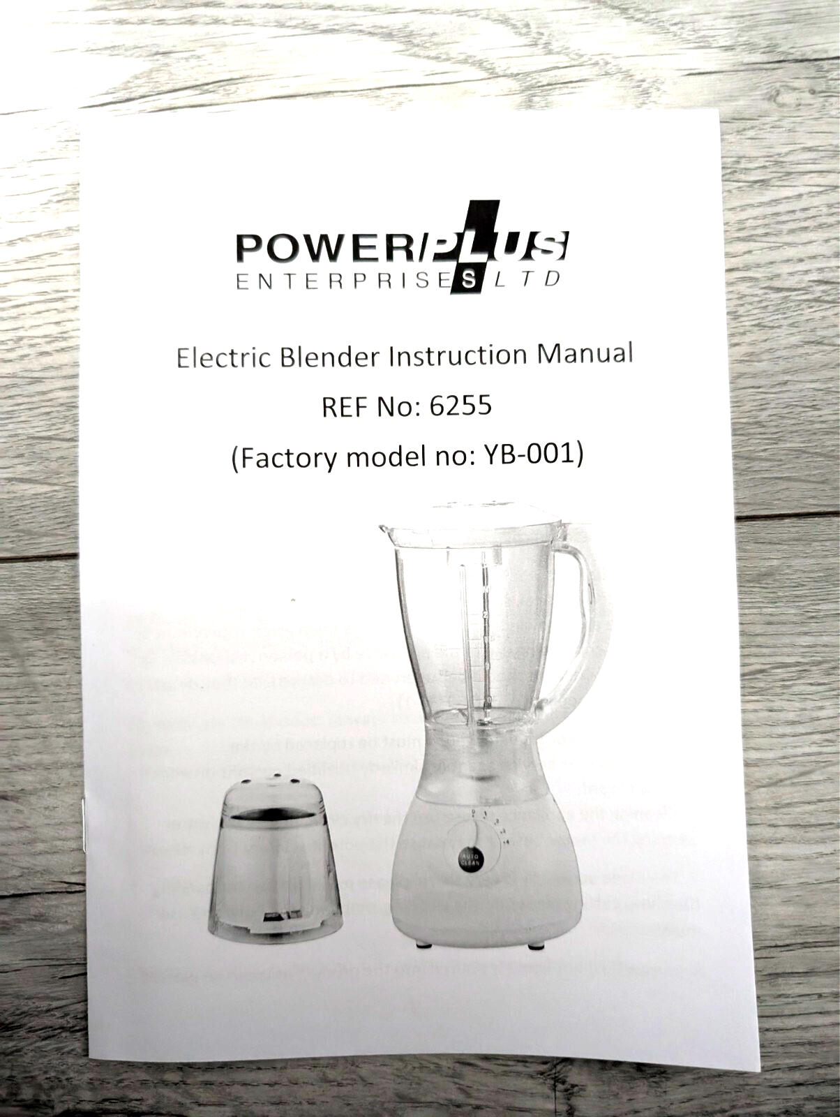 POWER PLUS - MULTIFUNCTIONAL ELECTRIC BLENDER 1.5L 550W