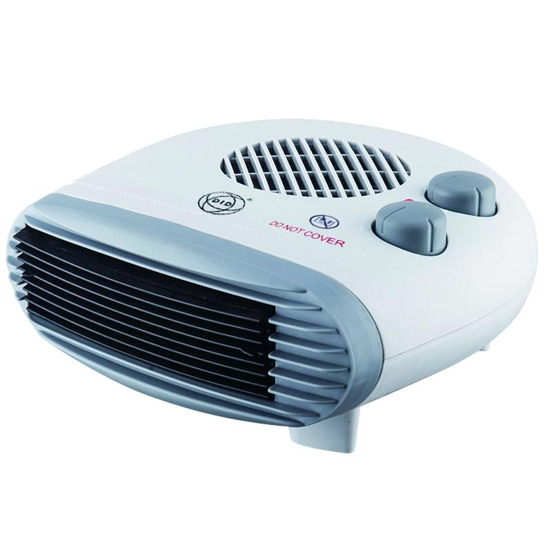 DID Electric Thermo Flat Fan Heater 2000W | Adjustable Two Heat Settings | Overheat Protection | Portable & Lightweight | Low Energy Consumption