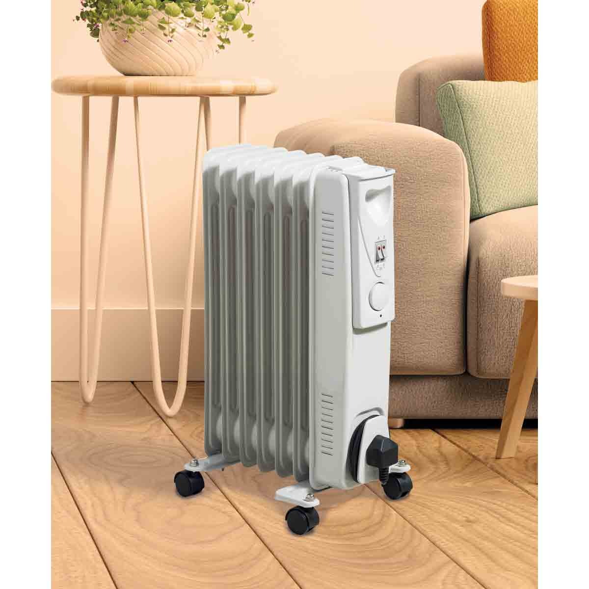 Fine Elements 1500w 7 Fin Oil Heater White