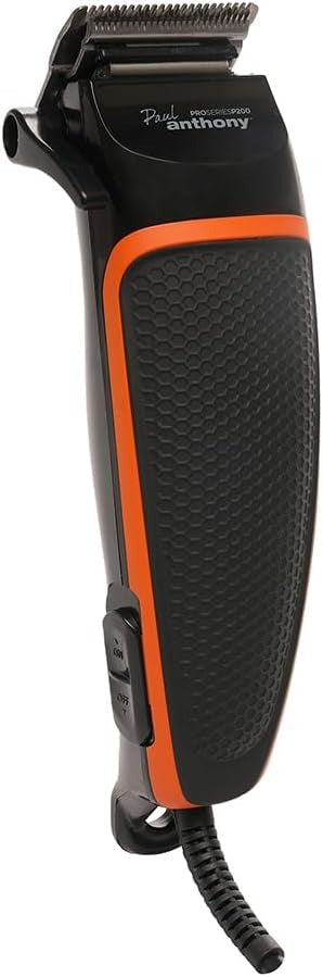 H5124 - Paul Anthony 'Pro Series P200' Corded Hair Clipper- Lightweight - Self Sharpening Stainless Steel Blades - 4 Interchangeable Comb Guides - Precision Taper - Powerful Quiet Motor