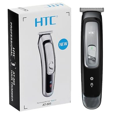 HTC AT-505 Rechargeable Hair Beard Trimmer for Men Trendy Styler HTC Trimmer Stainless Steel Sharp Blade Beard Shaver