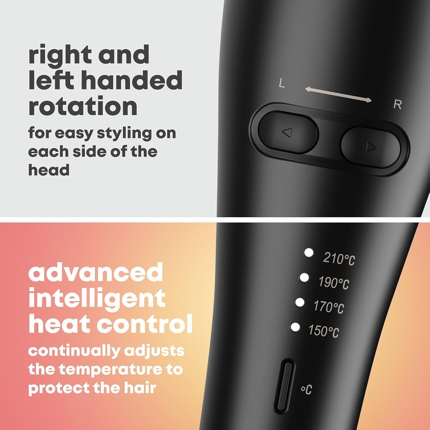 REVAMP Hollywood Curl Auto-Rotate Ceramic Hair Curler - Ceramic, Ionic Barrel, Tangle Free Waver, Curling Iron Tong for Tight Curls, Beach Waves - Rotating Styler, Wavy Hair Curler