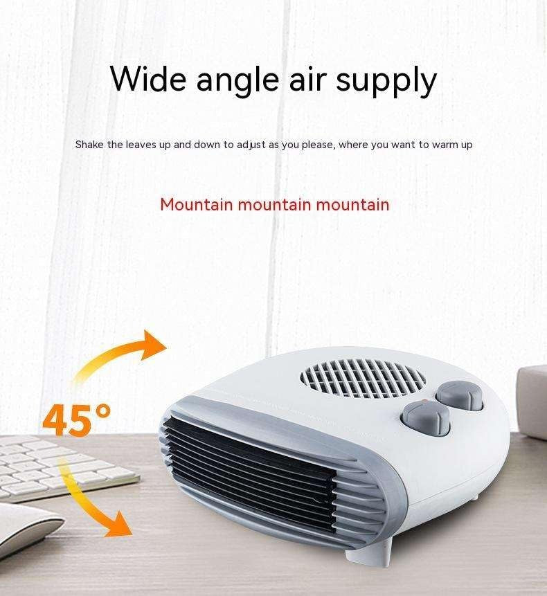 DID Electric Thermo Flat Fan Heater 2000W | Adjustable Two Heat Settings | Overheat Protection | Portable & Lightweight | Low Energy Consumption