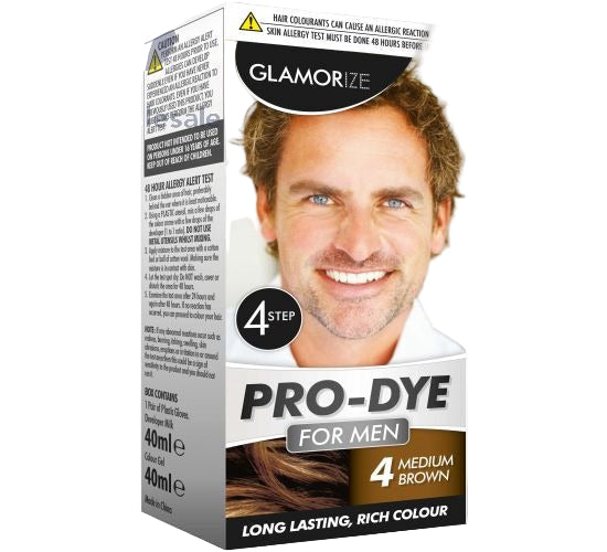 Men Permanent Medium Brown Pro-Dye No.4