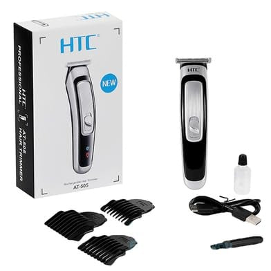 HTC AT-505 Rechargeable Hair Beard Trimmer for Men Trendy Styler HTC Trimmer Stainless Steel Sharp Blade Beard Shaver