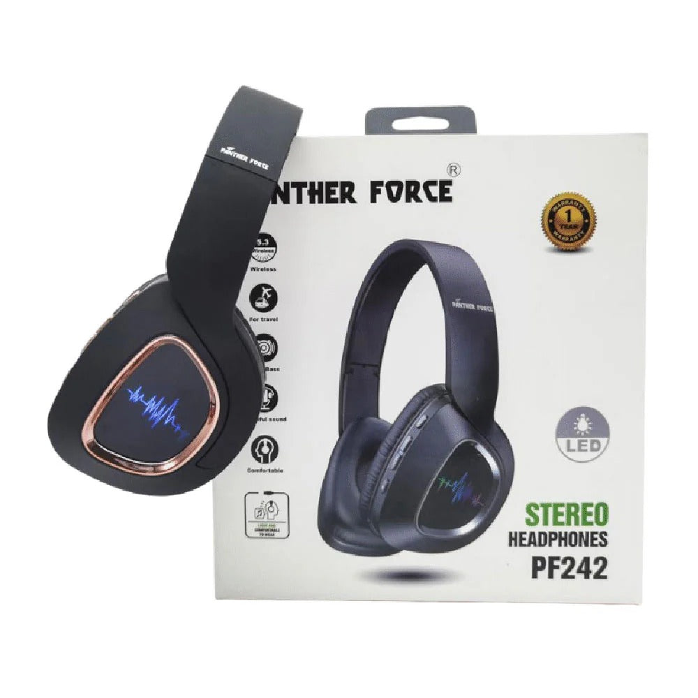 PF242 - Panther Force Bluetooth Big Headphones with LED Lights