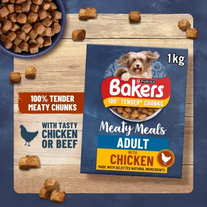 BAKERS Meaty Meals with Beef Dry Dog Food