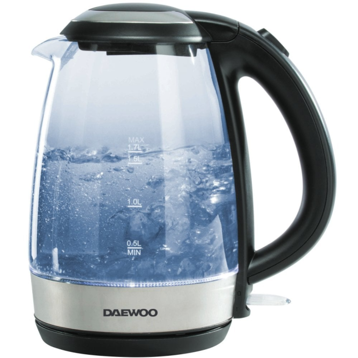 SDA1669GE - Daewoo 1.7L Glass Kettle with LED