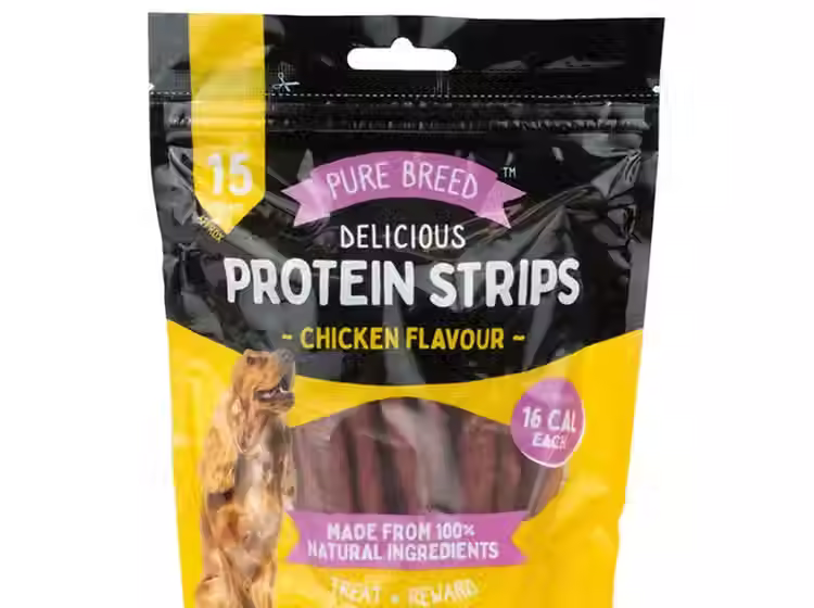 Pure Breed 100% Natural Chicken Delicious Protein Strip Dog Treats 15 Pack