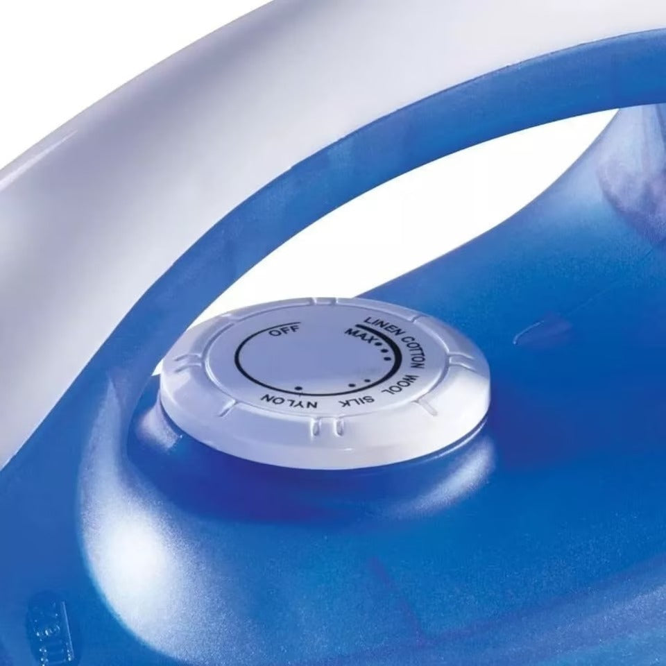 Daewoo Essentials 1800W Steam Dry Iron with Non-Stick Soleplate