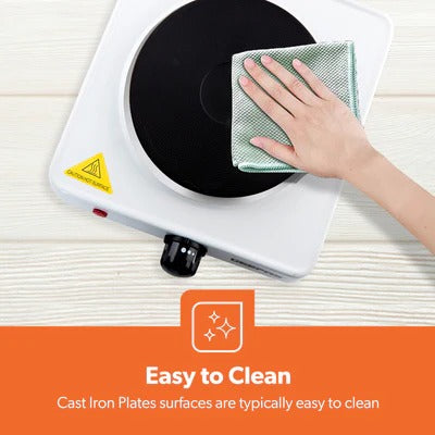 GHP32021 - 1000W Cast Iron Single Electric Hot Plate Table Top Cooker