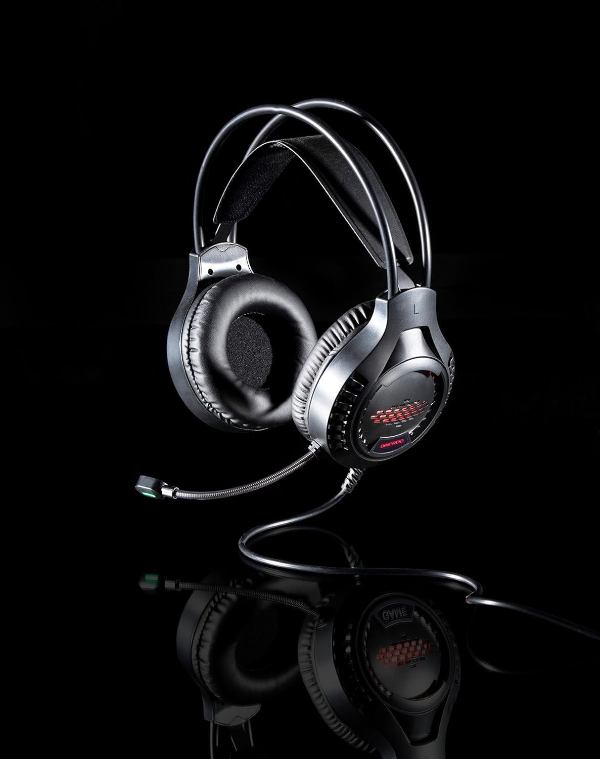 Daewoo Universal Wired Gaming Headphones, RGB LED Lights, 360 Flexible Mic, Adjustable Headband