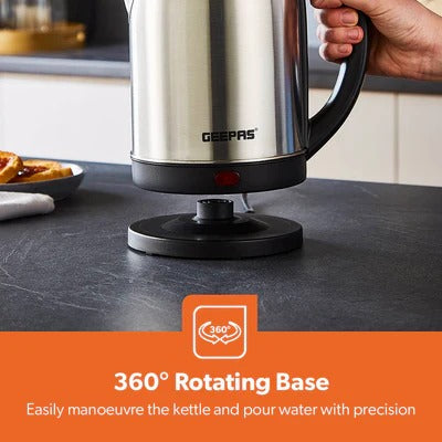 GK5466 - 1.8L Cordless Stainless Steel Electric Kettle, 1800W Fast Boil