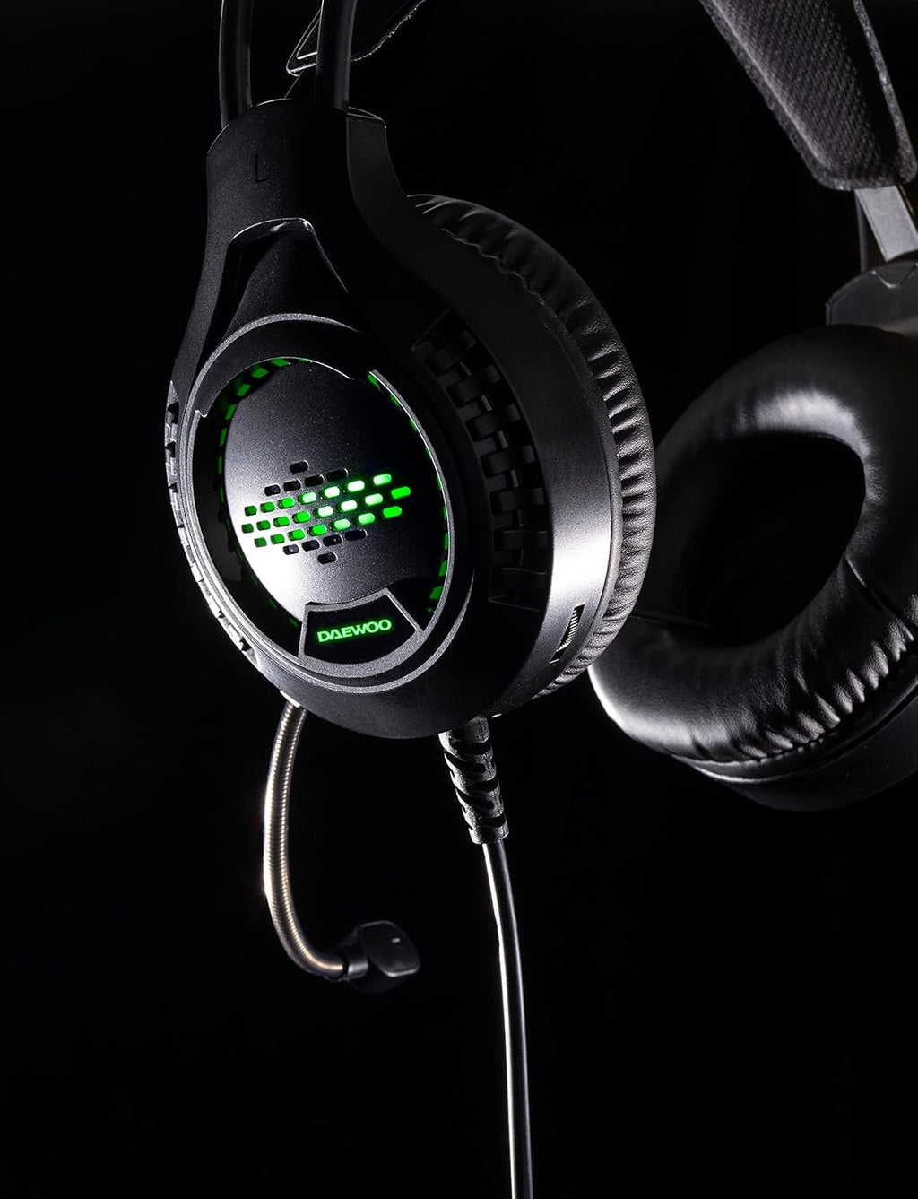 Daewoo Universal Wired Gaming Headphones, RGB LED Lights, 360 Flexible Mic, Adjustable Headband