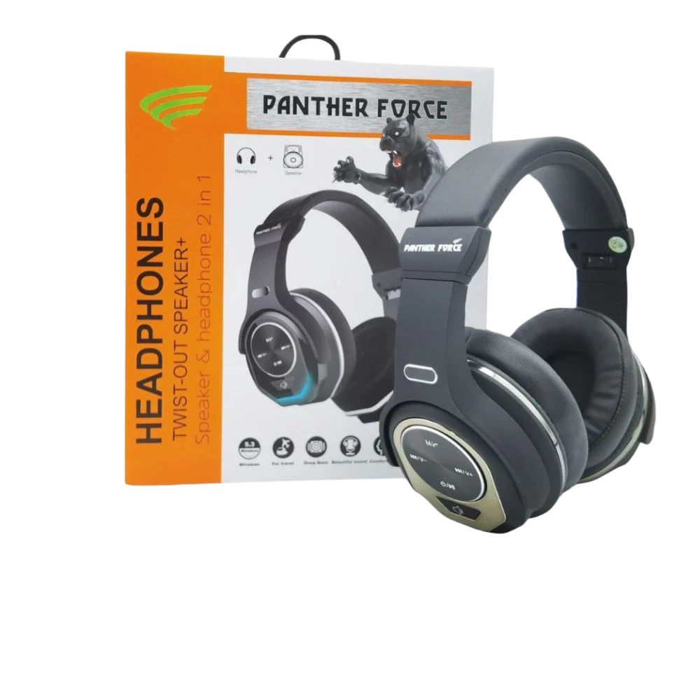 PF219 - Panther Force Round 2-in-1 Headphones – Wired & Wireless