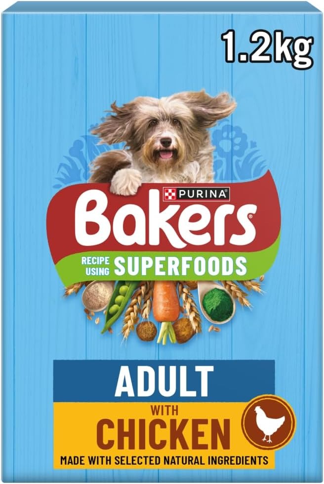 Bakers Adult Chicken with Vegetables Dry Dog Food, 1kg