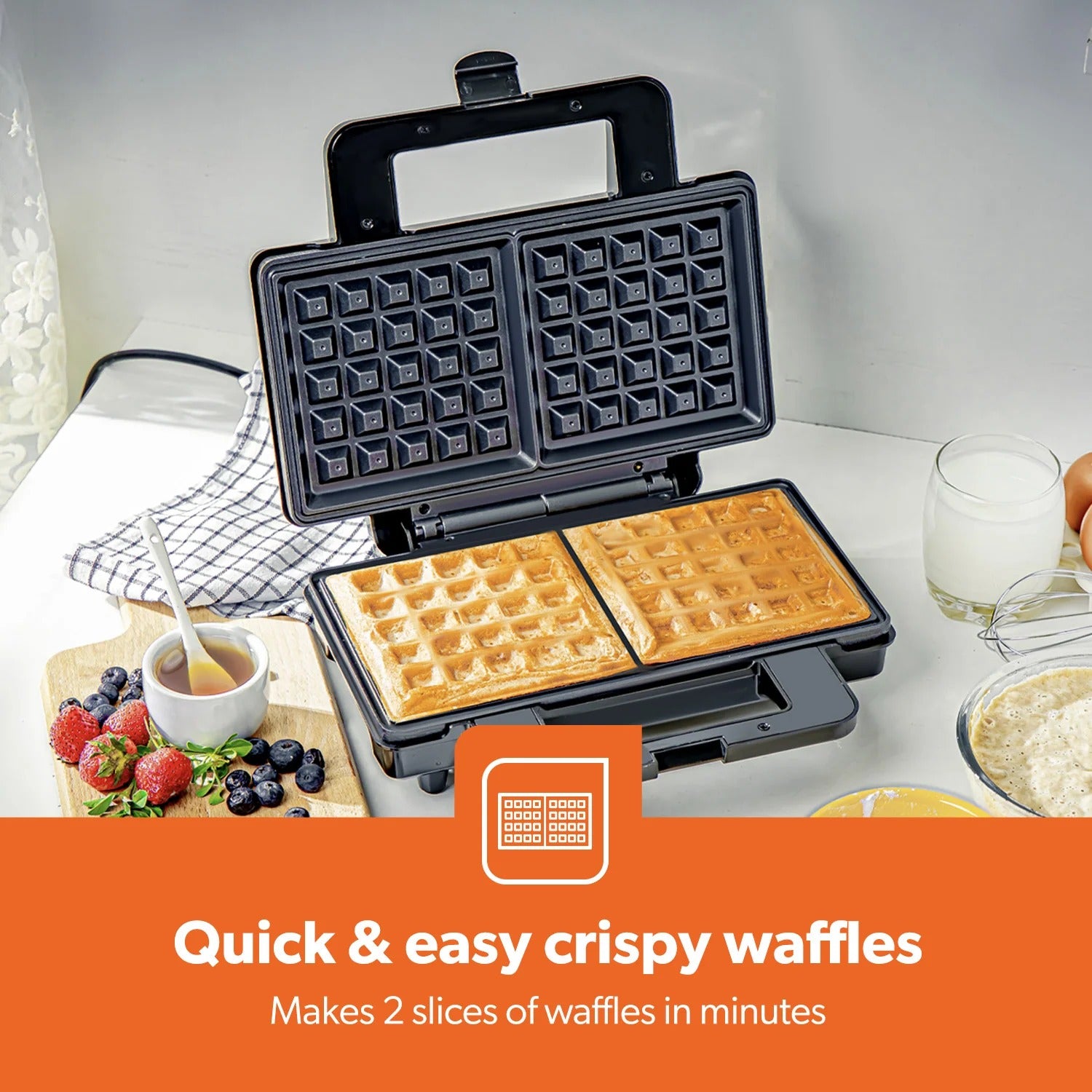 GWM36545 - Two Slice Non-Stick American Waffle Maker