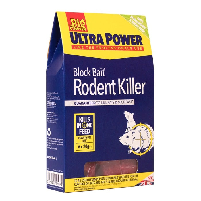 Block Bait Rodent Killer - 20g x 6