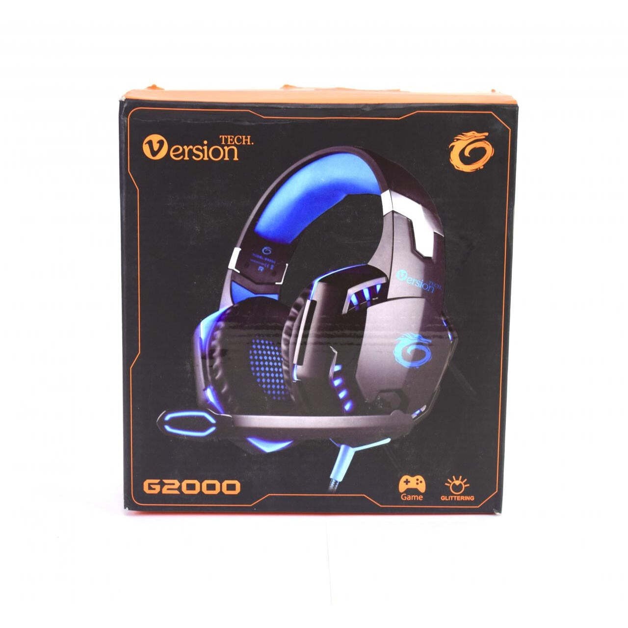 VersionTECH. G2000 Gaming Headset for PS5 PS4 PC Xbox One, Surround Sound Over Ear Headphones with Mic, LED Light for Mac Laptop Switch PlayStation Xbox Series X/S