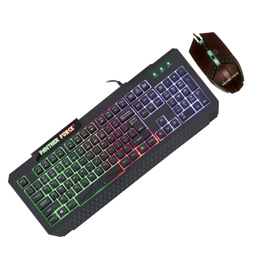 PF139 - Gaming Combo – RGB Keyboard & High-DPI Mouse Plug & Play