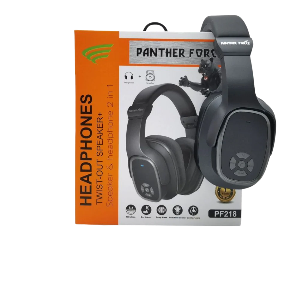 PF218 - Panther Force Square 2-in-1 Headphones – Wired & Wireless | High-Quality Sound